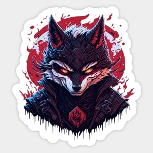 Ninja Wolf Sticker